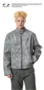 High-Grade Snake Pattern Tailored Leather Jacket