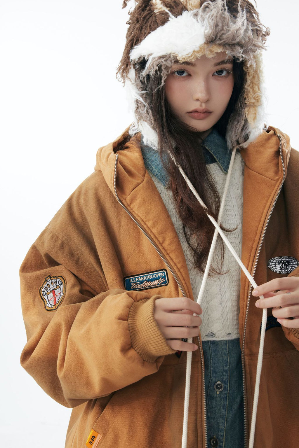 Washed Old Embroidered Cotton Jacket