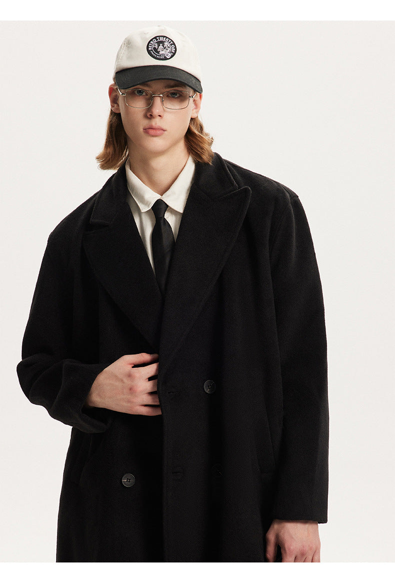 Retro Double-Breasted Wool Coat