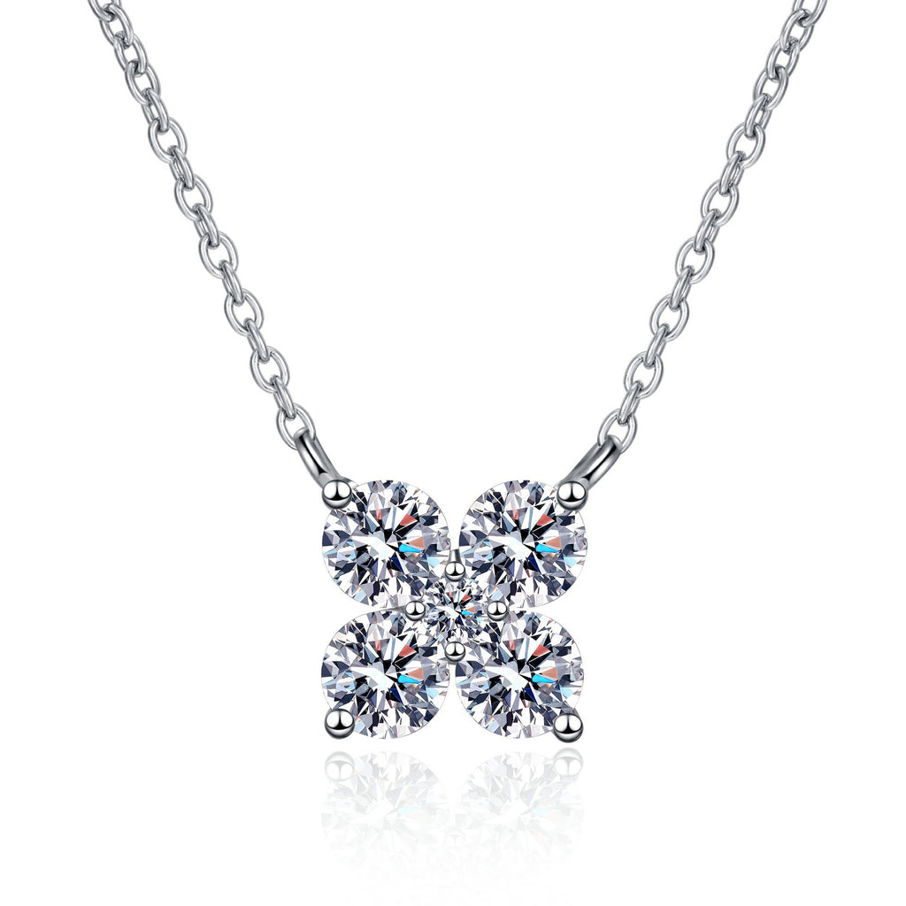 Leunsa Silver Moissanite Necklace
