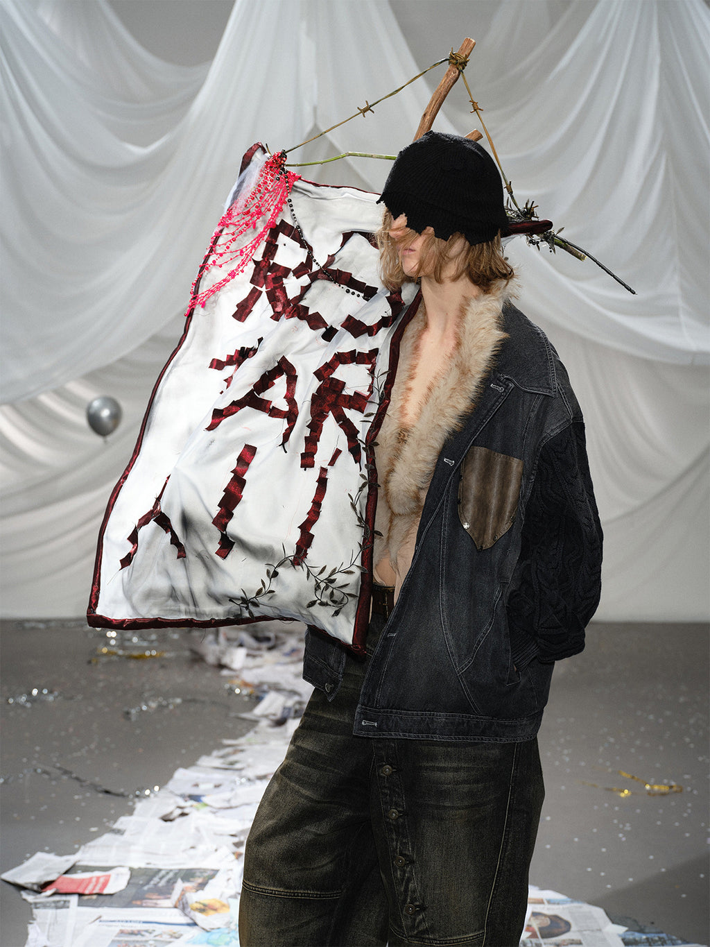 Knitted Sleeve Cotton Jacket