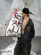 Knitted Sleeve Cotton Jacket