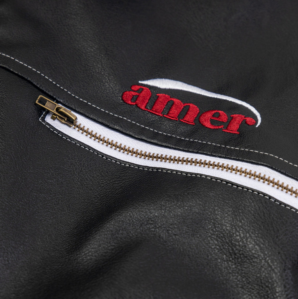 PU leather jacket motorcycle suit