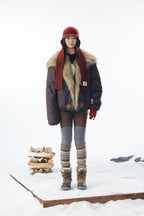 Cotton Jacket With Fur Collar