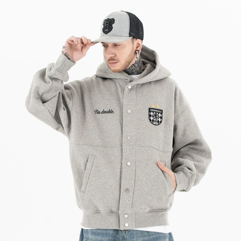 Cardigan hooded sweatshirt