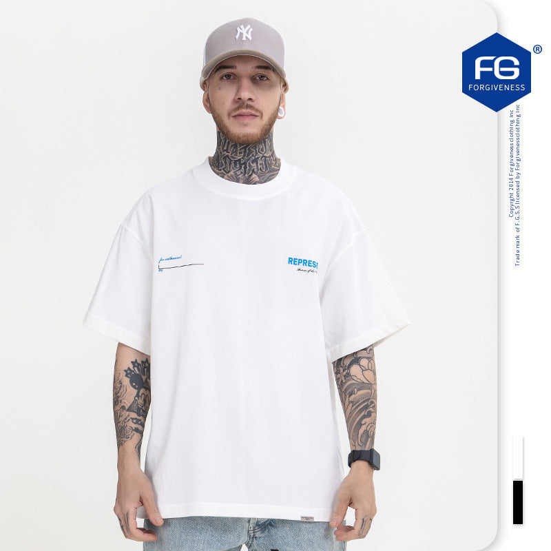 Blue slogan t-shirt