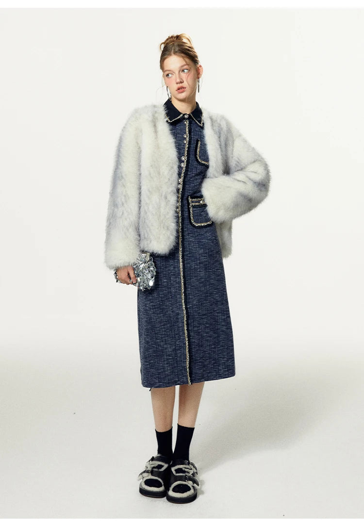 Chic Tweed Elegance Dress