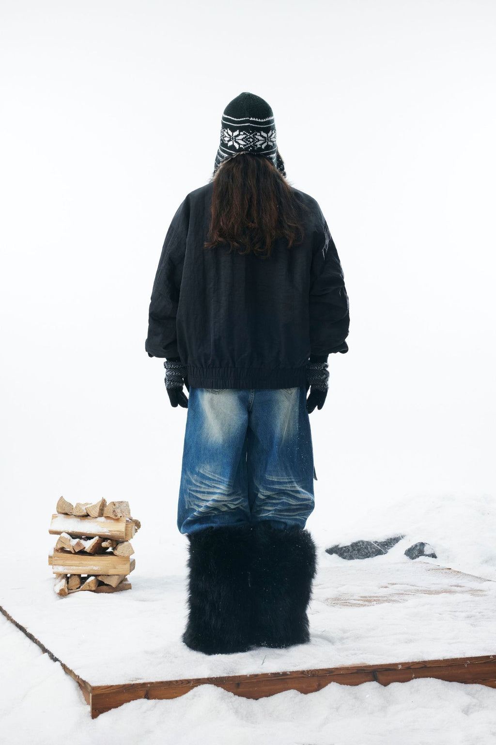 Winter Coat with Fur Collar