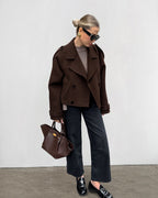 Double-Breasted Woolen Coat