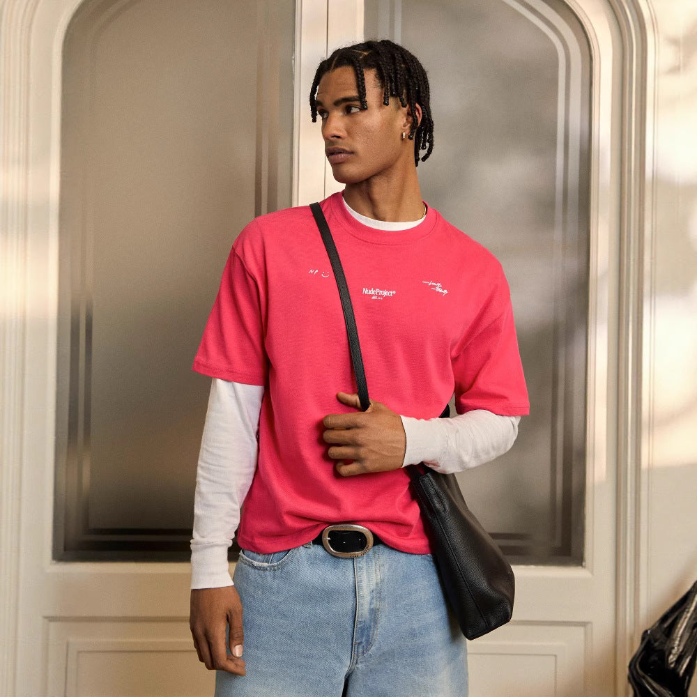 Printed Oversized Cotton T‑Shirt