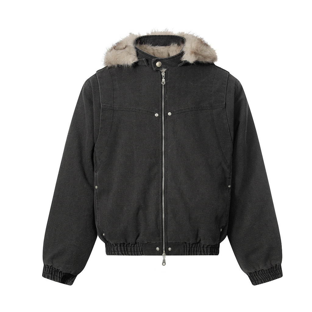 Detachable Hooded Cotton Jacket