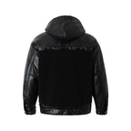 Lamb Wool Spliced Leather Cotton Jacket