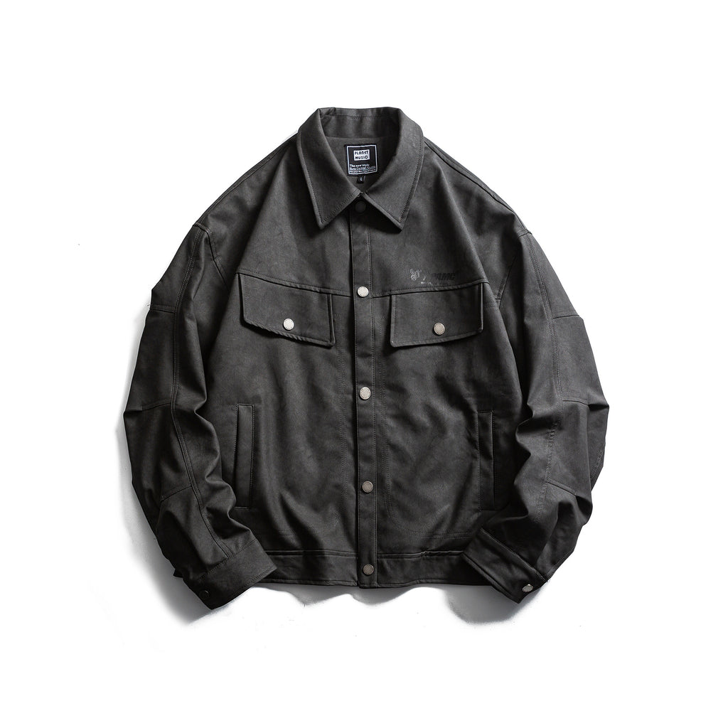 Printed Leather Jacket