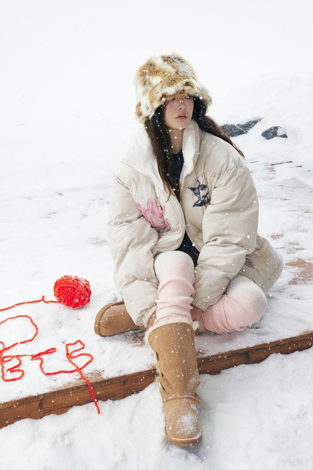 Cotton Graffiti Puffer Jacket