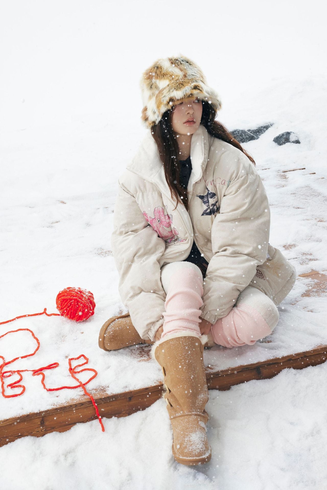 Cotton Graffiti Puffer Jacket