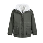 Oversize Fur Bomber Jacket