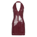 Elegant Leather Evening Dress