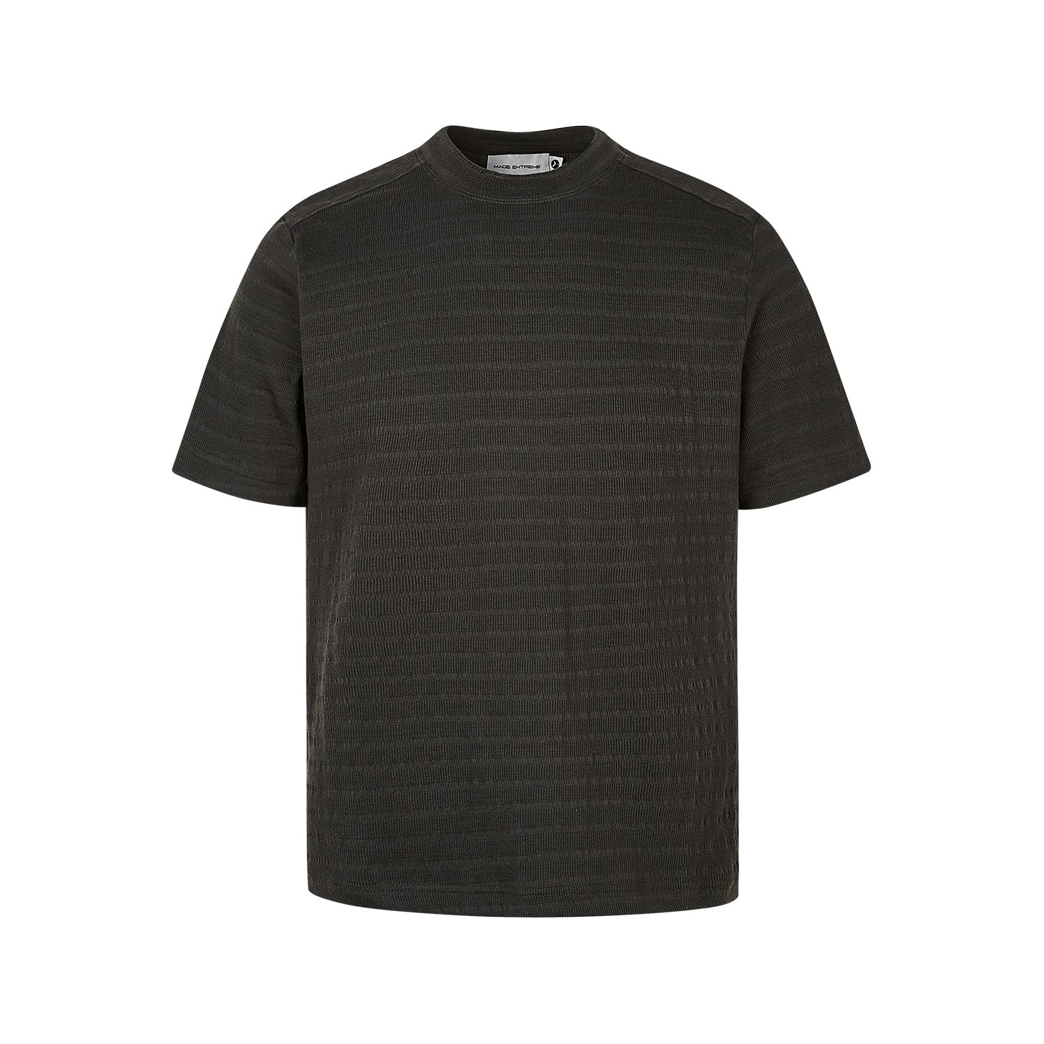 Jacquard Crew Neck Short Sleeve T-Shirt