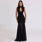 Hollow Mesh Spliced Fish Tail Dress