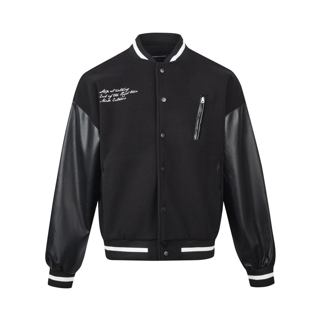 Leather baseball Jacket