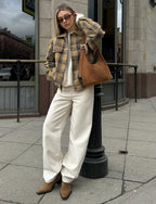 Wool Check Trucker Jacket