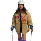 Retro Patch Detail Padded Jacket