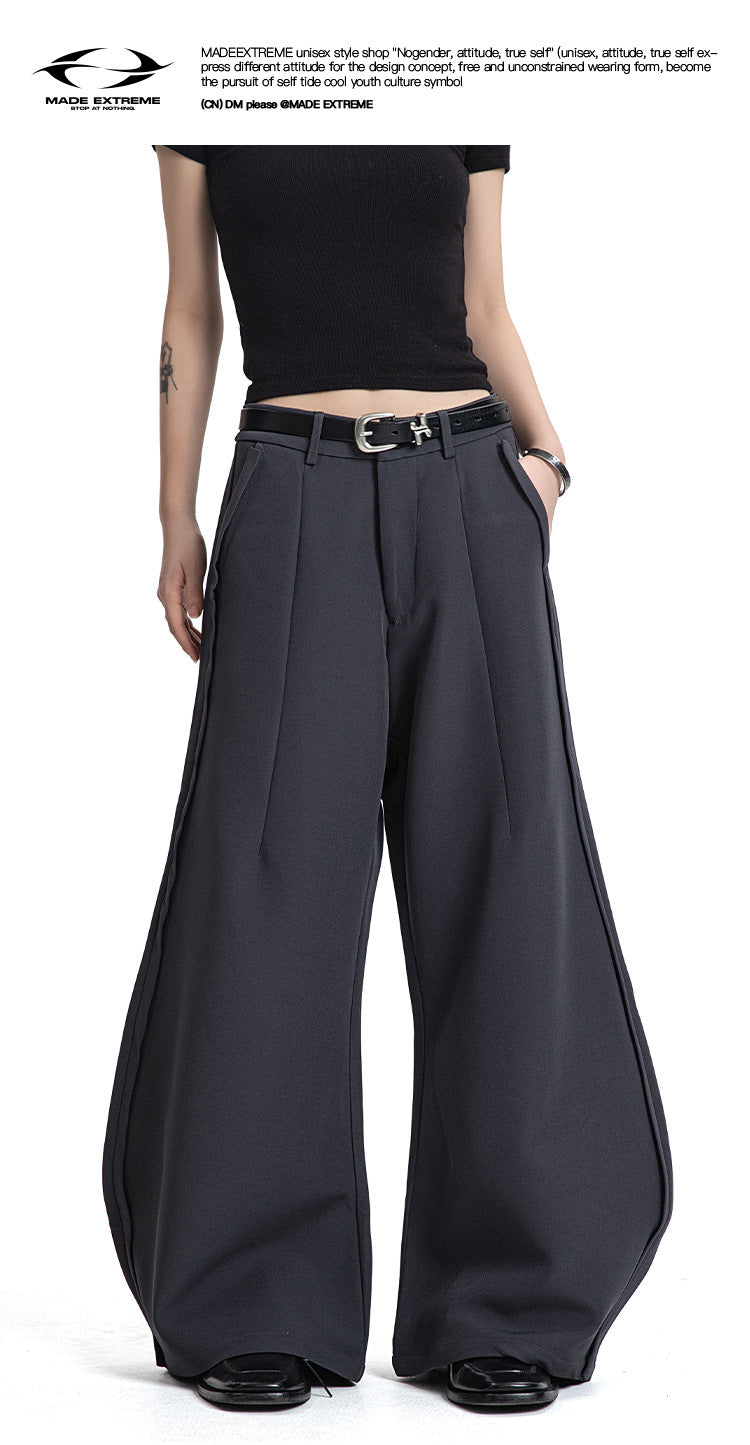 Soft Fabric Wide-Leg Trousers