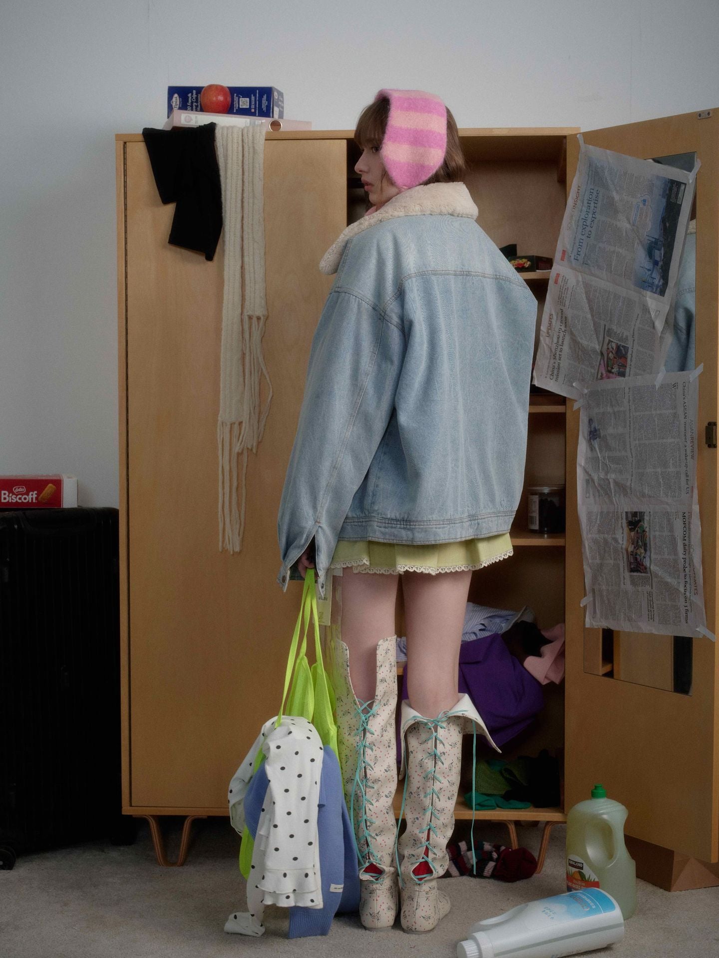 Lamb Wool Denim Cotton Jacket