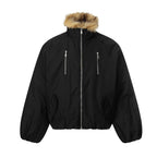 Wool Collar With Cotton Jacket