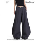 Soft Fabric Wide-Leg Trousers