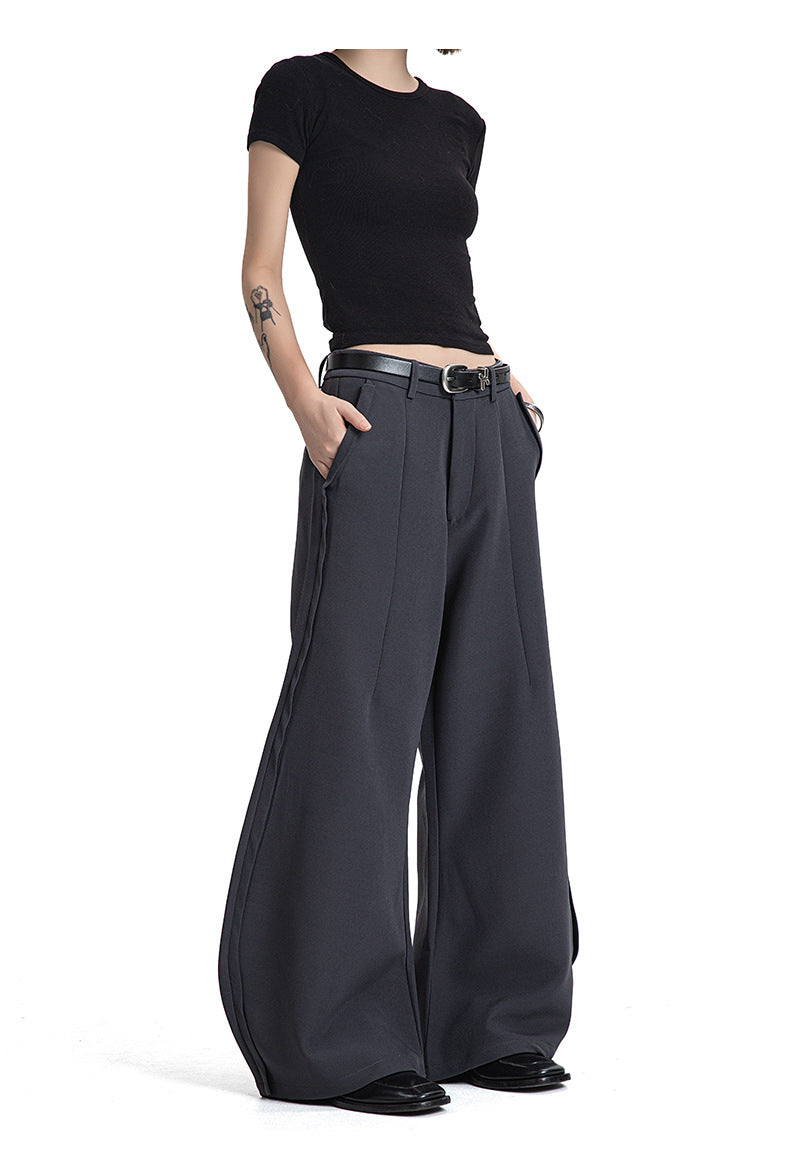 Soft Fabric Wide-Leg Trousers