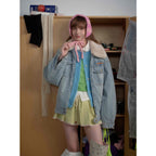 Lamb Wool Denim Cotton Jacket