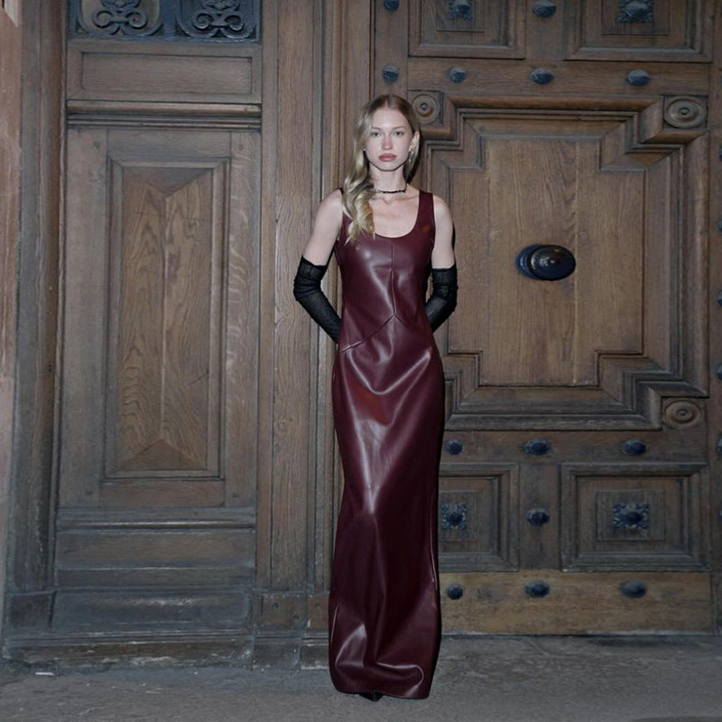 Midnight Luxe Burgundy Blaze Dress