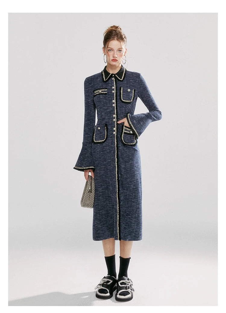 Chic Tweed Elegance Dress