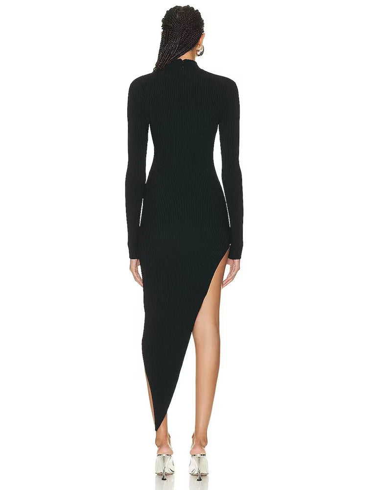 Asymmetry Luxury Code Dress