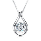 LEUNSA Silver Necklace with Water Drop Detail