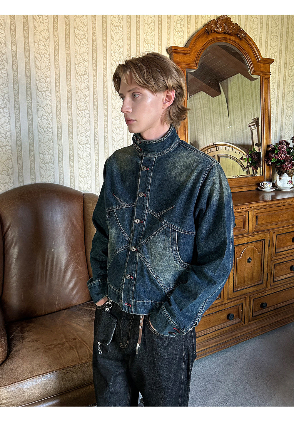 Collar Short Harrington Thin Jacket