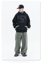 Faded Logo Hooded Sweatshirt Loose Fit