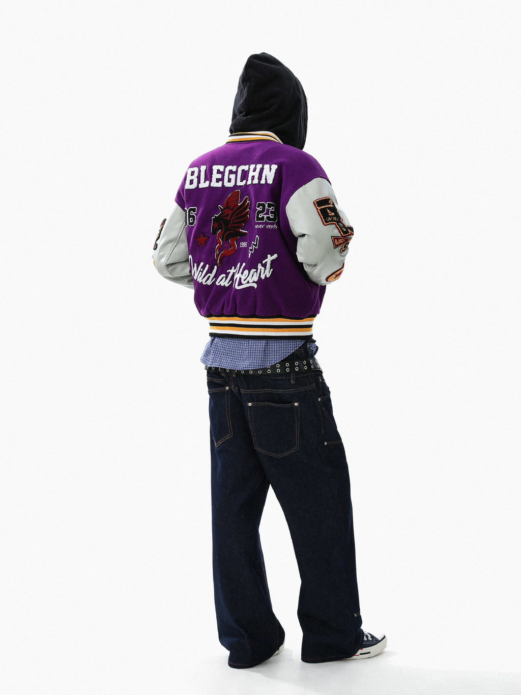Embroidered Cotton Baseball Jacket