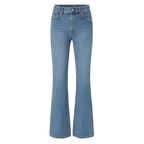 High-Waisted Denim Straight Trousers