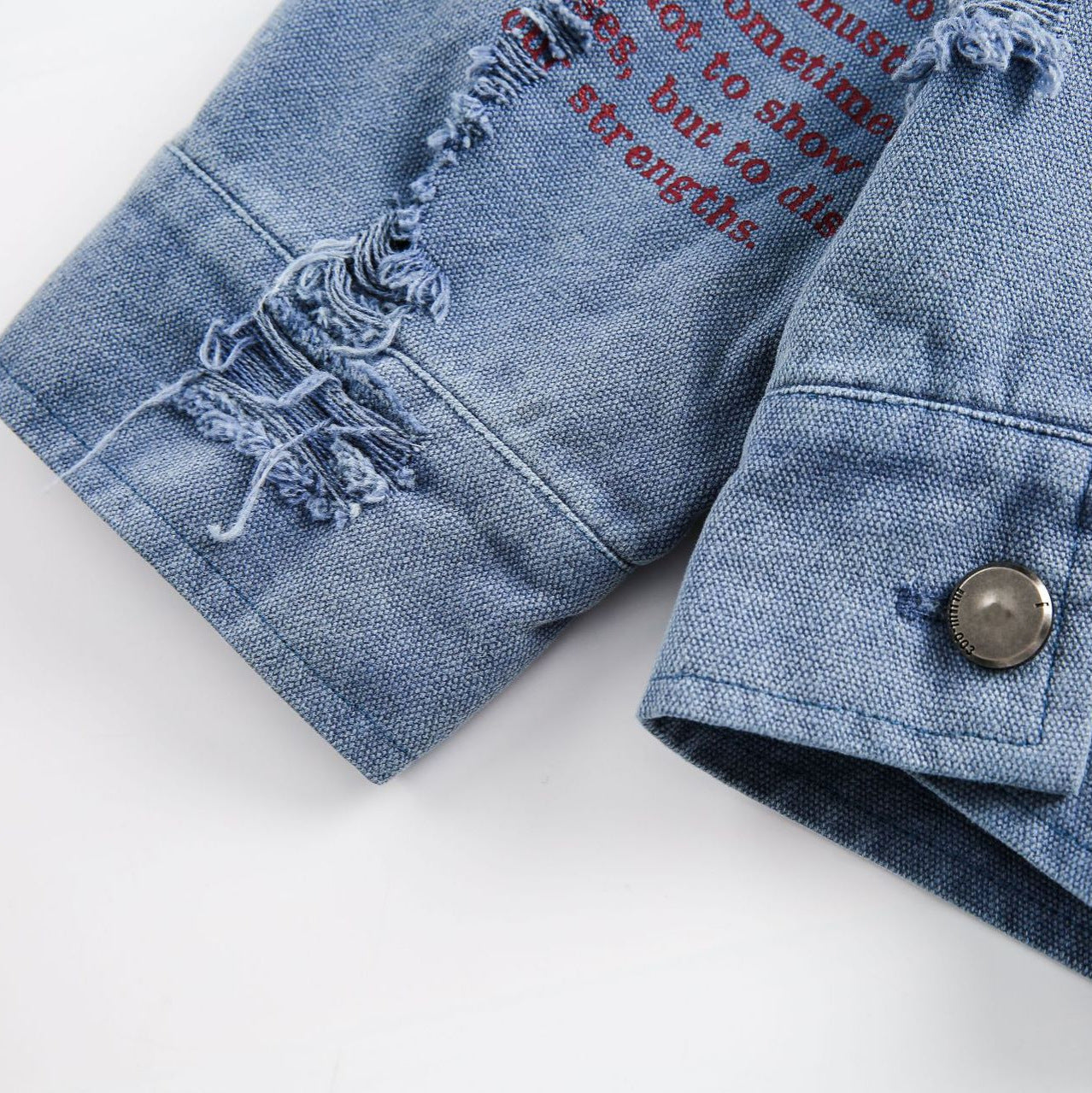 Street Style Literary Collage Denim Jacket