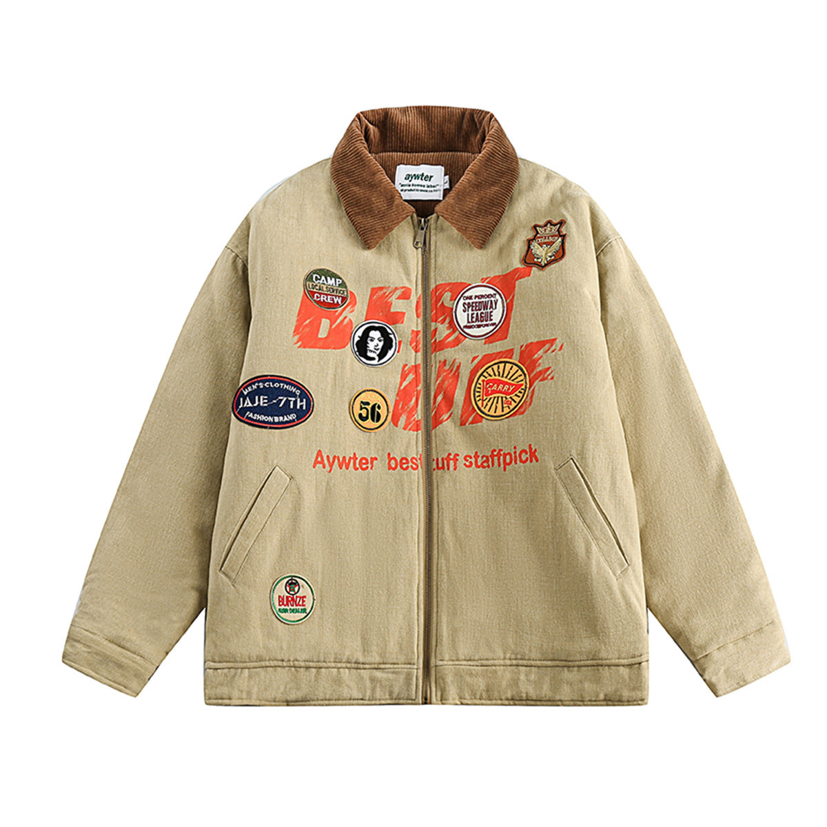 Retro Patch Detail Padded Jacket