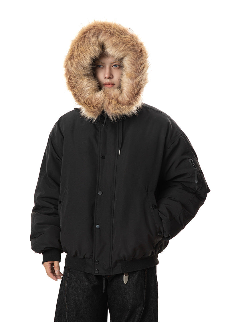 Mountain Carving Warm Puffer Jacket