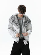 Cotton Jacket With Fur Collar