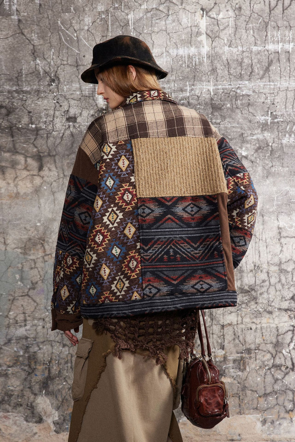 Ethnic Spliced Street Jacket
