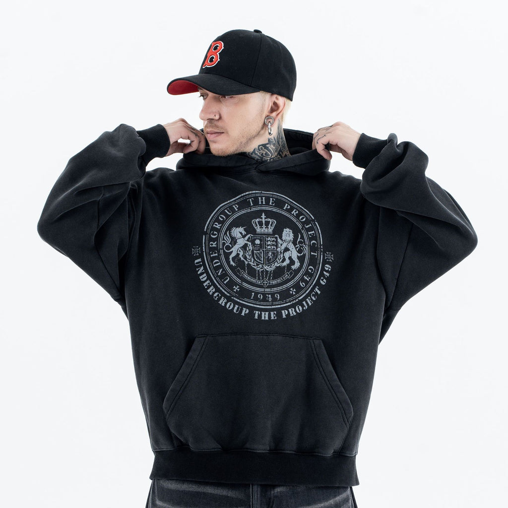 Fleece Hooded Sweatshirt Warm Loose Trendy