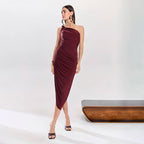 Elegant Sleeveless Asymmetrical Long Dress