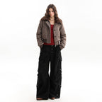 Retro-Inspired Fur Collar Jacket