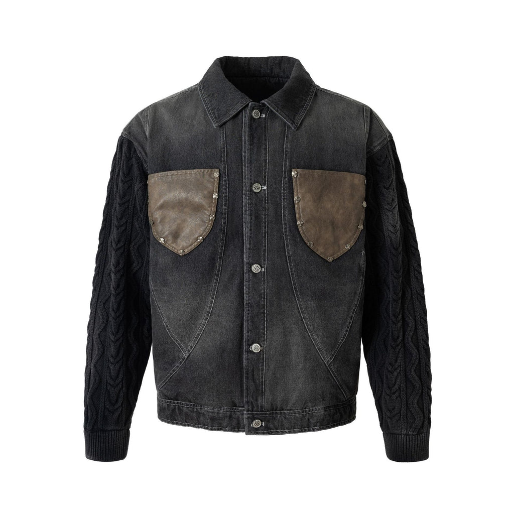 Knitted Sleeve Cotton Jacket