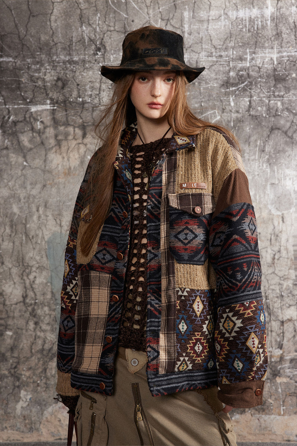 Ethnic Patchwork Pattern Jacket